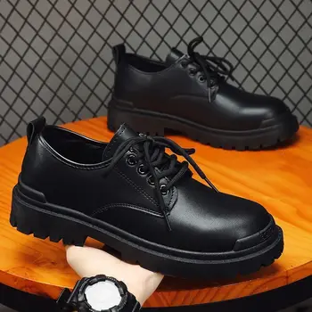 Ботинки Martin, мужская обувь, летняя черная мужская кожаная обувь, мужская модная рабочая обувь, обувь шеф-повара, повседневная модная обувь
