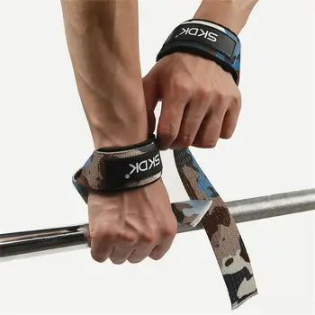 Ремни для тяжелой атлетики, регулируемые для силовых тренировок Нескользящие ремни для подтягивания в тренажерном зале, поддержка запястья, спортивный захват