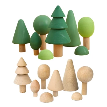 P9YE Натуральная имитация дерева, деревянная для детей Игра Монтессори, развивающая игрушка, украшение детской комнаты, мебель для рабочего стола