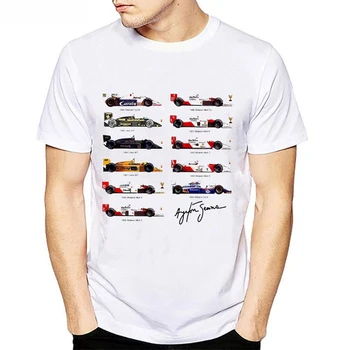 Все поклонники мужских футболок Ayrton Senna Sennacars, Мужские крутые футболки, Облегающие белые повседневные топы для фитнеса, футболка Homme Camisa