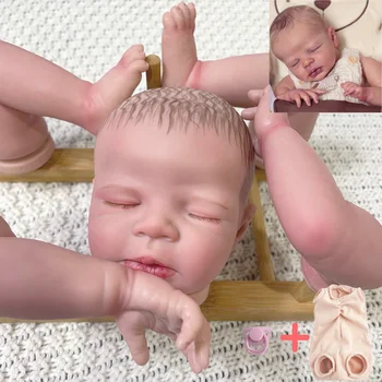 16-дюймовый уже окрашенный комплект для куклы-Реборна Zendric с тканевым телом и ресницами, форма для новорожденных, детали для куклы ручной работы 
