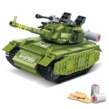 2022 Военная армия Вторая мировая война WW2 SWAT полицейские солдаты модель танка Т-90 строительный блок кирпичи Детские игрушки