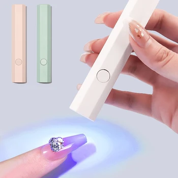 Портативная Салонная Быстросохнущая USB-сушилка для ногтей, Инструменты для домашней Фототерапии, Профессиональная УФ-светодиодная Лампа для ногтей, Мини-Ручка-Фонарик
