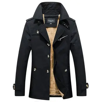мужские осенние модные мужские куртки, приталенные деловые пальто, мужская ветровка, однотонная верхняя одежда, плюс размер 5XL, повседневная мужская куртка