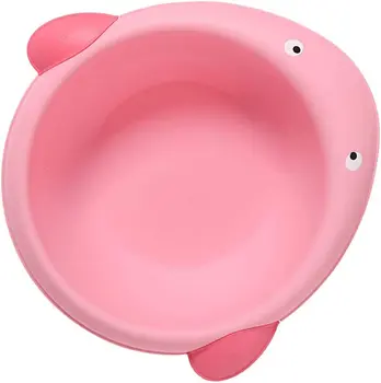 Пластиковая складная чаша для умывальника, многофункциональная маленькая ванна - китово-розового цвета, как описано.