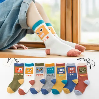 1 пара носков для мальчиков Носки для девочек хлопковые детские носки с героями мультфильмов детская одежда