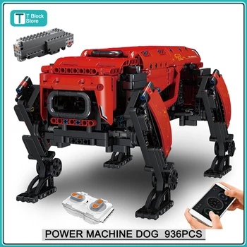 Технические игрушки-роботы, Радиоуправляемая моторизованная модель большой собаки Boston Dynamics AlphaDog, строительные блоки, кирпичи, игрушки для детей, Рождественские подарки