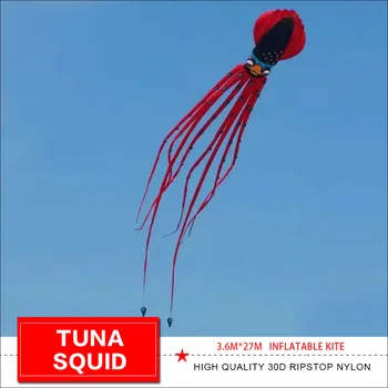 НОВОЕ ПОСТУПЛЕНИЕ 27-метрового мягкого надувного воздушного змея с тунцом и кальмаром