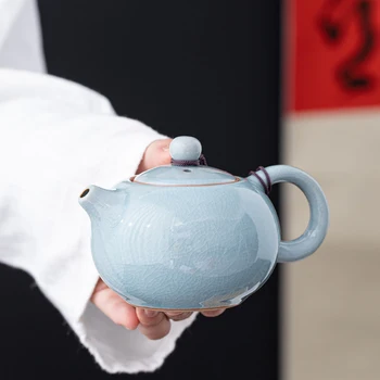 Керамический Чайник Ge Yao Ручной Китайский Расколотый Чайник Со Льдом, Аксессуары для Чая, Чайник Gaiwan Yixing, Глиняный Чайный Сервиз и Кофе