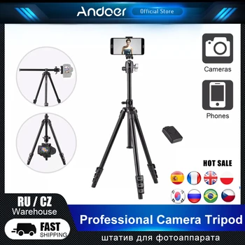 Портативный штатив для камеры Andoer с шаровой головкой для цифровых зеркальных фотокамер, видеокамер, смартфонов, мини-проектора для Canon Nikon, Sony