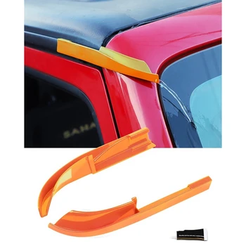 Удлинители водосточного желоба модернизированной версии, отклонитель дождевой канавки, для Jeep Wrangler JK JKU 2011-2017 годов выпуска, оранжевый