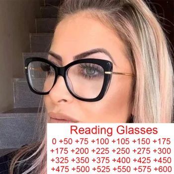 Модные Очки для чтения в квадратной оправе, Женские 2022, Люксовый бренд, Очки для пресбиопии с синим светом, Негабаритные Черные очки + 1,5