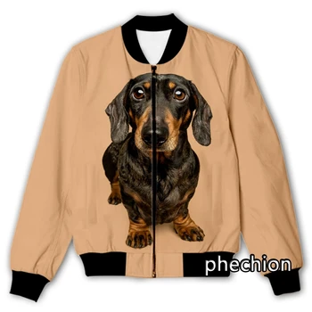 phechion Новая Мужская/Женская Повседневная Куртка С 3D Принтом Собаки Таксы, Модная Уличная Одежда, Мужская Свободная Спортивная Куртка и Пальто Q190