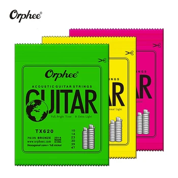 Orphee TX Series Acoustic Guitar Strings Hexagonal Carbon Metal String Guitar Parts Accessories струны для акустической гитары