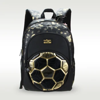 Австралийский оригинал Smiggle, высококачественный детский школьный рюкзак для мальчиков, золотой Большой футбольный водонепроницаемый 16 дюймов для пеших прогулок