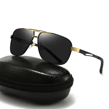Пилотные поляризованные солнцезащитные очки для мужчин Роскошный дизайн Солнцезащитные очки для вождения и рыбалки Классическая мода Популярные Мужские очки Goggle 2023