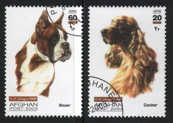 2 шт./компл. Почтовые марки Afgh 2003 года с маркировкой собак для коллекционирования