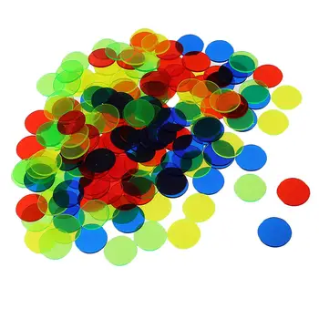 18-миллиметровые непрозрачные фишки Настольная игра, обучающая счету, 4 цвета