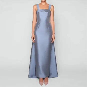 Вечернее платье JEHETH длиной до щиколоток 2023 на атласных бретелях, вечерние платья для выпускного вечера с разрезом сзади, формальное платье в стиле модерн, шлейф для даты выпуска