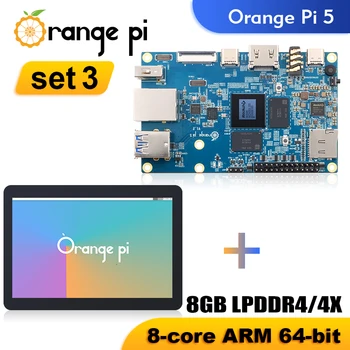 Orange Pi 5 + 10,1-дюймовый Одноплатный Компьютер с Сенсорным экраном 8 ГБ Оперативной памяти RK3588S Поддерживает 8K Видео Orange Pi5 Demo Development Board