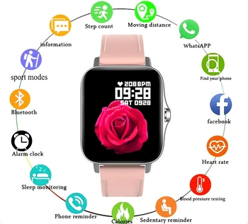 Для Apple Huawei Xiaomi I18 Смарт-часы с Bluetooth-вызовом, мониторинг дюймов, фитнес-трекер, спортивные Водонепроницаемые смарт-часы