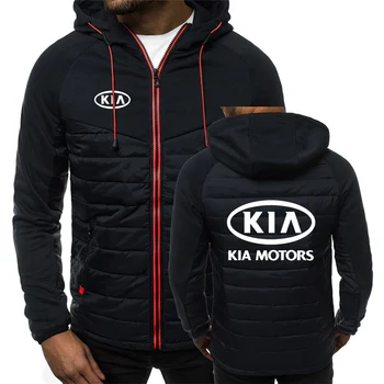 Kia Motors Осенне-зимняя прострочка Плюс бархатная толстовка с капюшоном, мужская спортивная одежда бренда Tide, утолщение, повседневная спортивная одежда с принтом на открытом воздухе