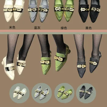 1 пара модных шелковых атласных туфель с острым носком в винтажном стиле для Blyth, OB24, Momoko, аксессуары для кукол на каблуке, Игрушка