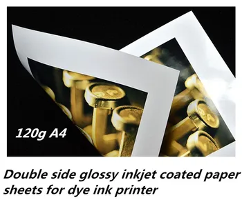 двусторонняя высокоглянцевая фотобумага для струйной печати 120 г, тонкая бумага для струйной печати