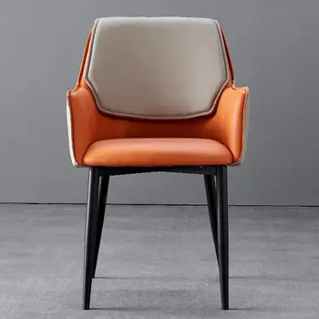 Эргономичные стулья для гостиной, подлокотник в скандинавском стиле для гостиной, Современное кожаное кресло для спальни, Итальянская мебель Cadeira GXR45XP