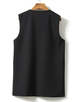 Верхняя одежда на одной черной пуговице, жилет с V-образным вырезом, короткие пальто, женская модная одежда, лето