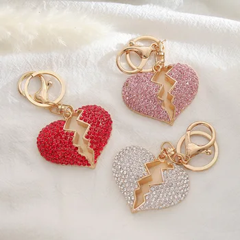 50 шт./лот, брелок в форме сердца с бриллиантами для свадьбы, помолвки, подарка для гостей Auviderin