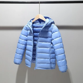 Осенне-зимнее детское новое пуховое пальто из цельного материала 2023 года, теплая ветрозащитная куртка для мальчиков и девочек
