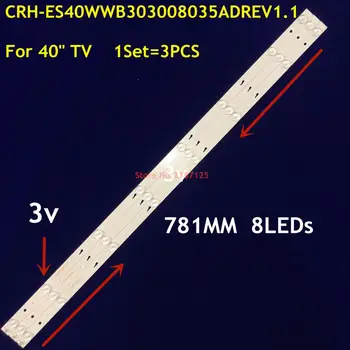 60 шт. Светодиодная лента подсветки 8 ламп для Toshiba 40TV CRH-ES40WWB303008035ADREV1.1 JL.D40081330-020DS-M 40L1600C 40L2600C TH-40